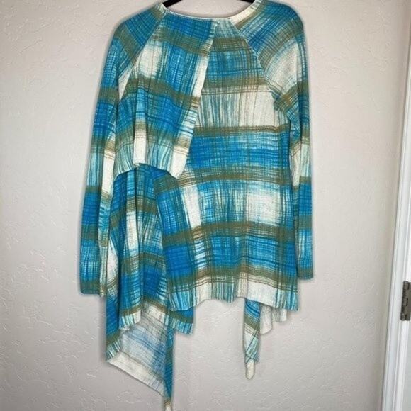 Sparrow Anthropologie Revolution Plaid Cotton Blend Cardigan Small - Picture 8 of 9